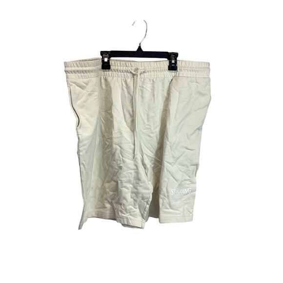 SPALDING Court Tennis Shorts Federer Sportwear Size XL for Men White